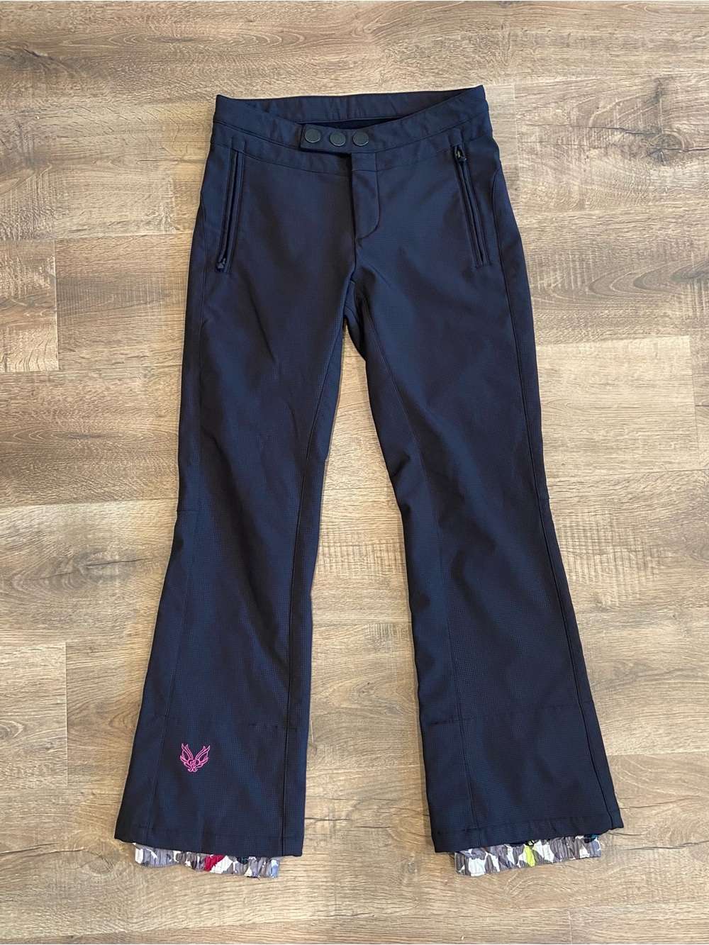 555 Triple Nickle Ski Snow Pants size 8 Womens Insulated Black